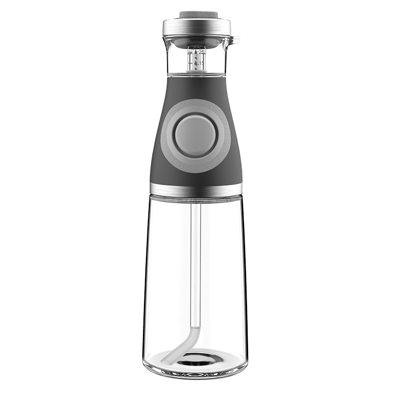 500ml Best Quality Glass Oil Bottle with Gravity Spout Lid, New Olive Oil and Vinegar Measured Dispenser