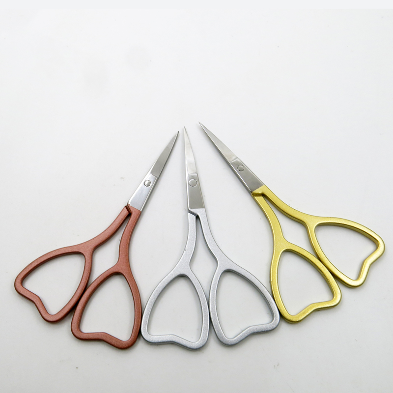 Love Design Stainless Steel with Colorful Painting Beauty Makeup Scissor for Eyebrow Eyelash Facial Trimming