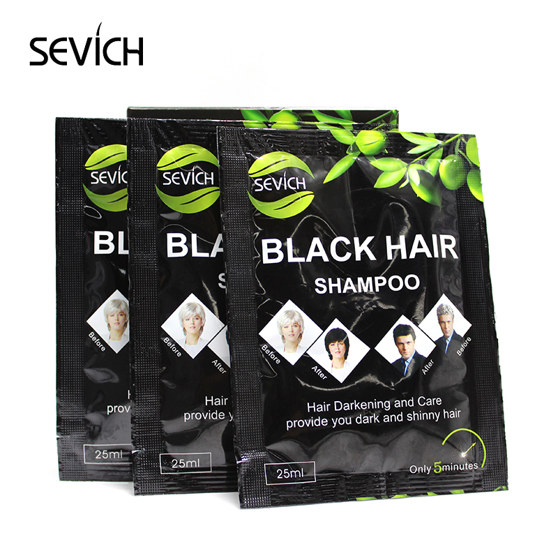 Herbal Hair Coloring Shampoo Conditioner Turn White Color to Black
