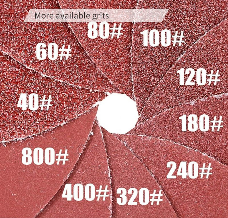 5 PCS 8 Holes Calcined Aluminium Oxide Sanding Paper Abrasive Discs Set