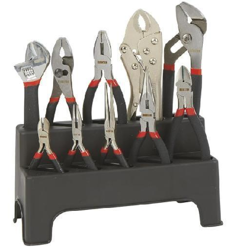 Steel Pliers Wrench Tool Set 10 PC Non-Slip Grip Handles Pliers Tool