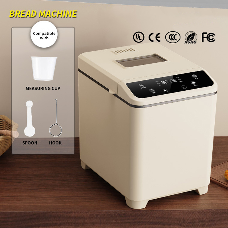 Compact Automatic Bread Maker Machine with 3 Crust Settings Breadmaker