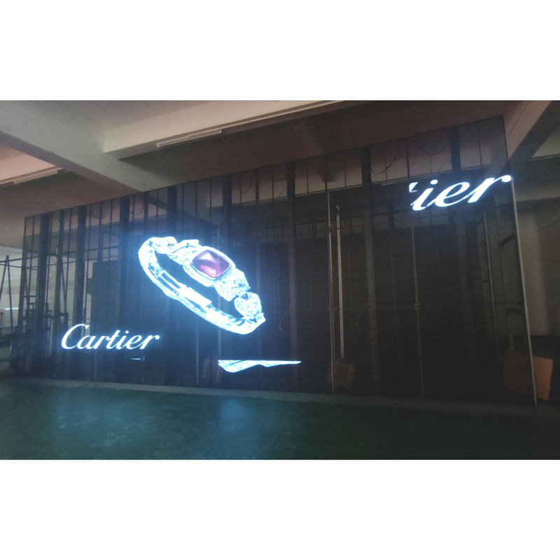Indoor P3.91-7.82 Glass Window Transparent LED Video Wall Mall Bar Glass LED Transparent Panel Display Screen