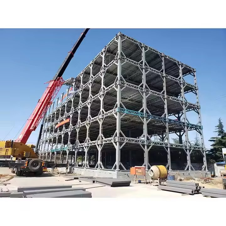 New Prefab Hot Sale Multi-Layer Steel Buildings Industrial Modern Design for Office Apartment Hotel Workshop and Shop Low Price