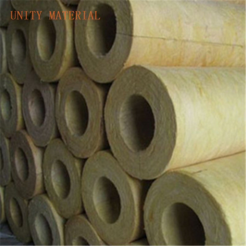 Insulation Rock Mineral Wool Wrapped Steel Insulated Pipe for Steam Hot Water Supply