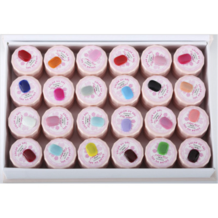 Colorful Packaged 24 Mix Colors Builder UV Gel