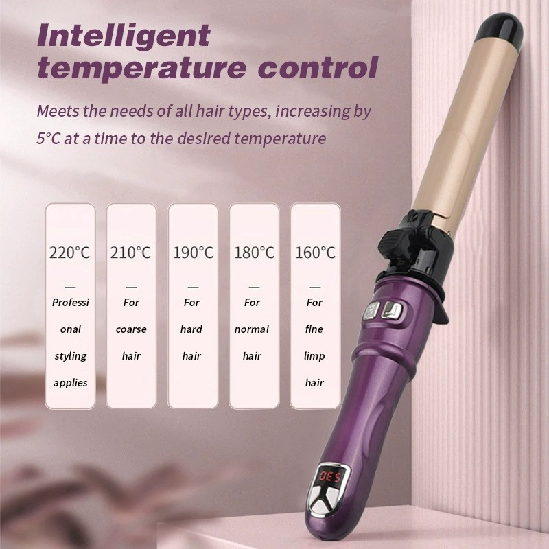 Multifunctional Temperature Display Curling Iron Hair Straightener with Automatic Rotating and Styling Features