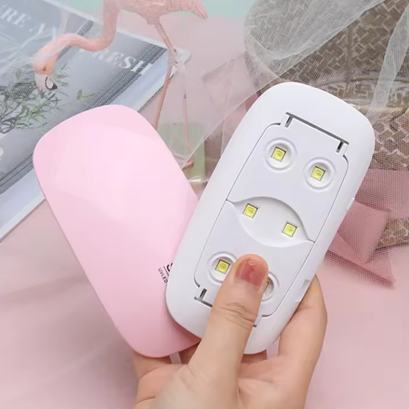 Mini 6W UV LED Nail Lamp Portable Gel Light Mouse Shape Pocket Size Nail Dryer with USB Cable