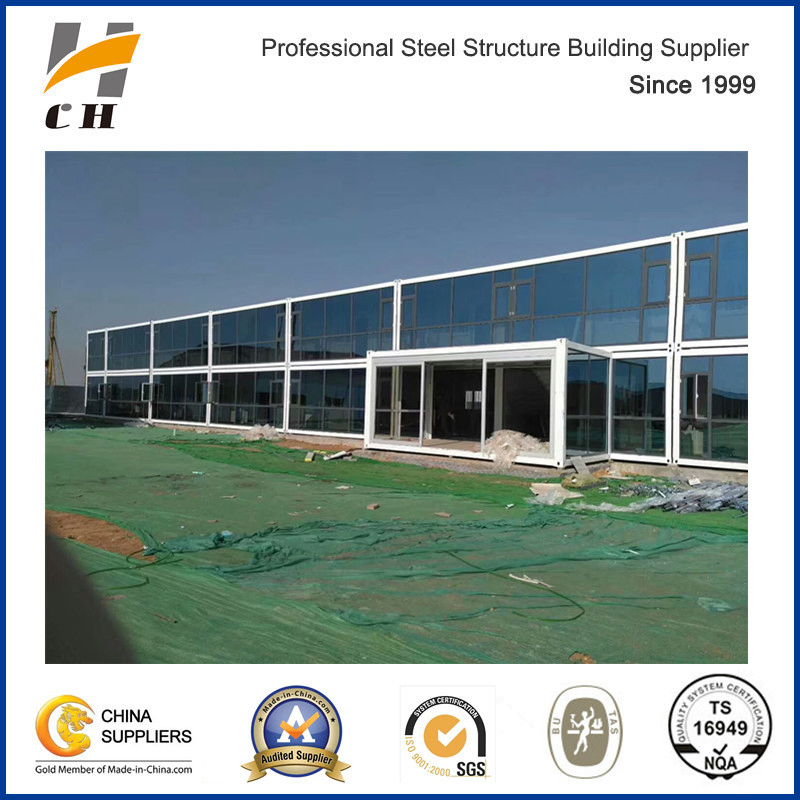 Ce Standard Glass Wall Office Building Prefab Container House