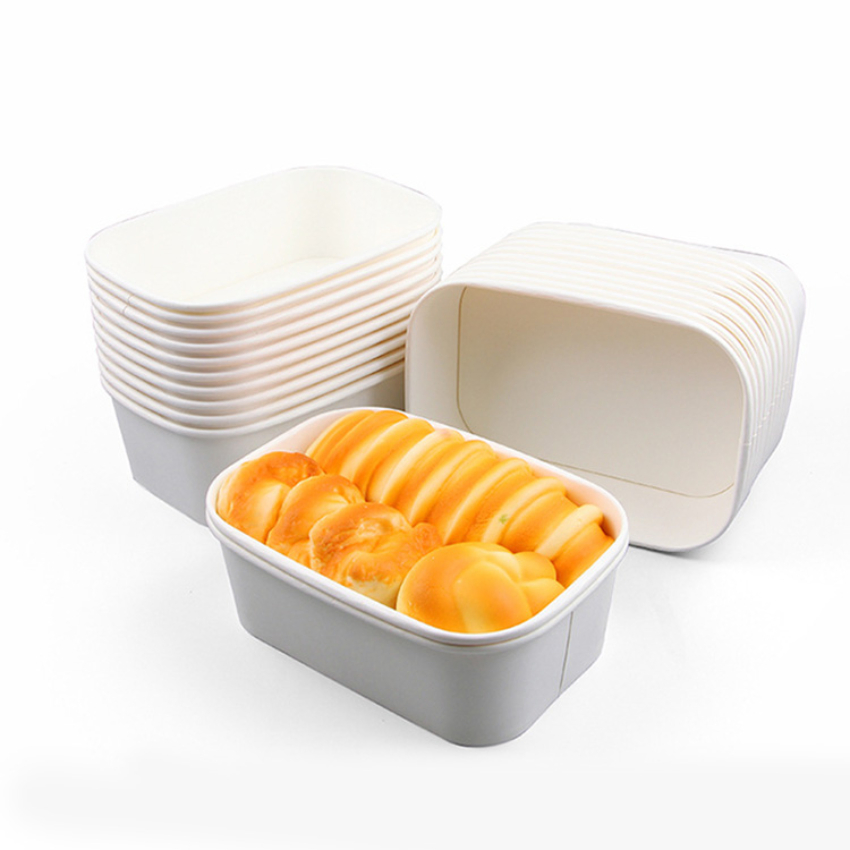 Eco-Friendly Fast Food Salad Takeout Package Disposable Kraft Paper Bowl with Lid