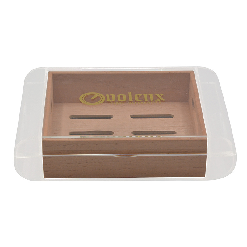 High-Quality Cedar Solid Wood Cigar Humidor Drawer with Transparent Acrylic Storage Case