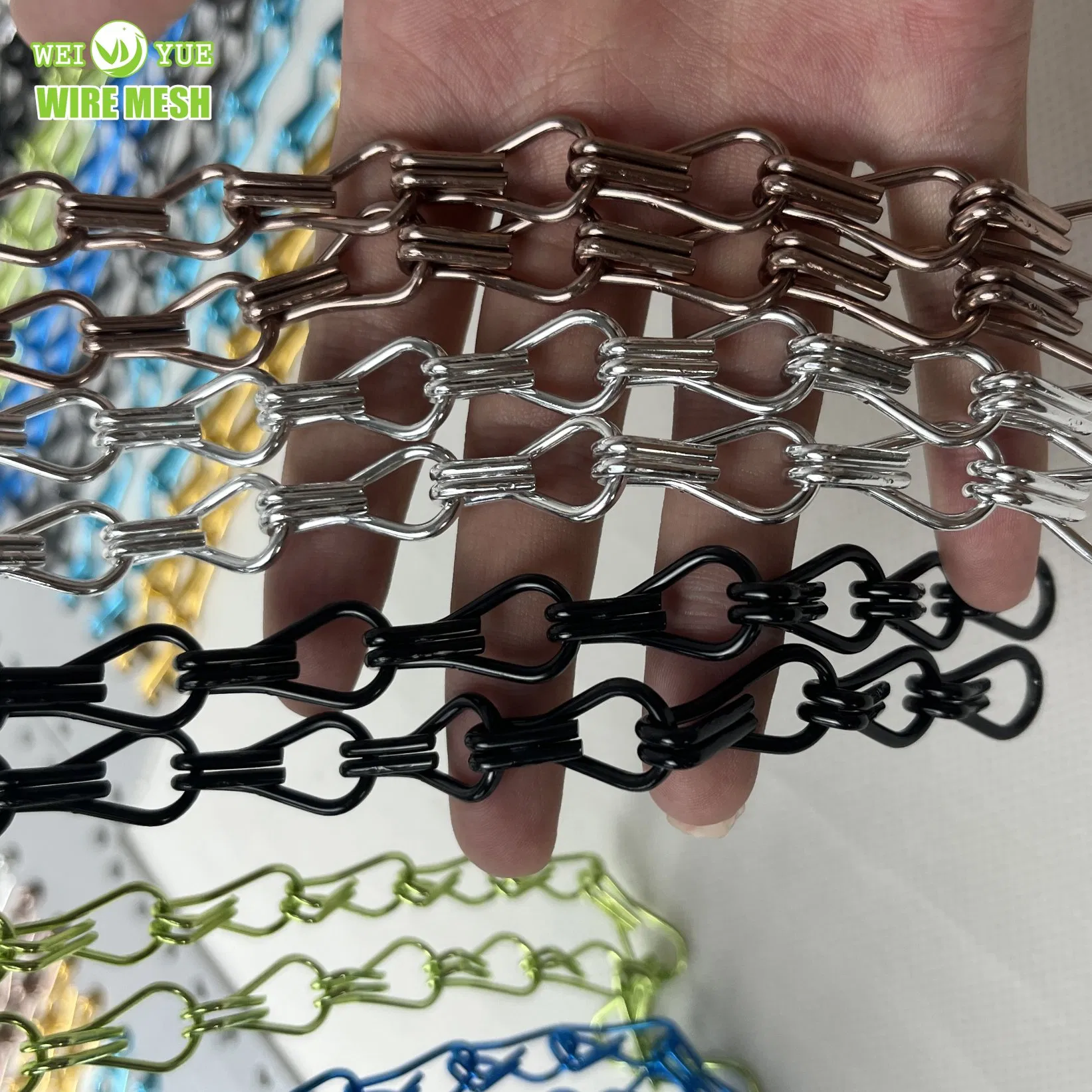 1*8mm Brass Chainmail Ring Mesh Ring Curtains Metal Mesh for Decorative