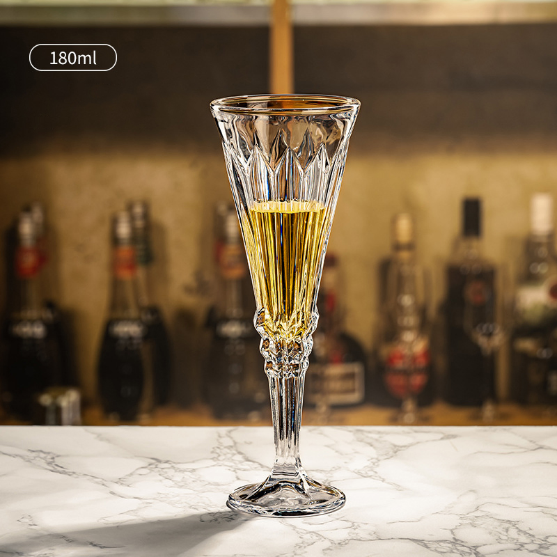 High-Quality Clear Wine Goblet Sparkling Household Red Wine Juice Glass Crystal Glass Champagne Cup