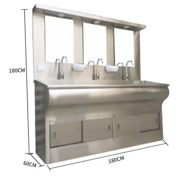 Stainless Steel Cleaning Sink Disinfection Scrub Sink with Water Gun