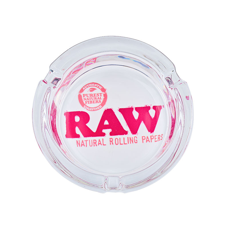 2024 Wholesale Raw Ashtray Glass Astray Custom Logo Round Crystal Glass Cigar Ashtray