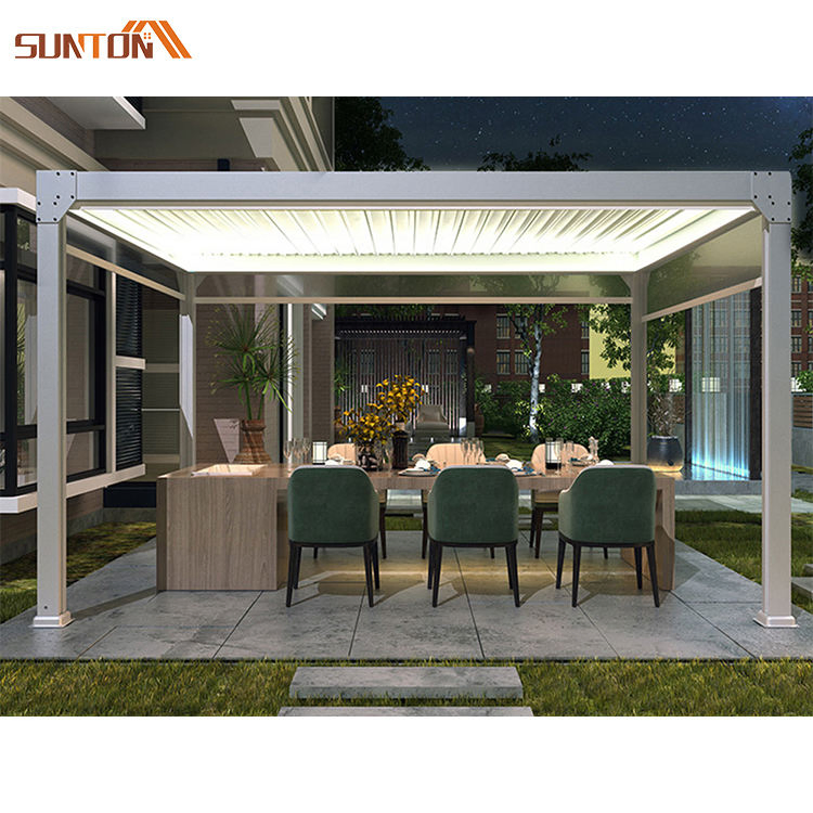 3X3 3X4 4X4 6X4 M OEM Factory Modern Outdoor Bioclimatic Pergola Aluminum Louver Pergola