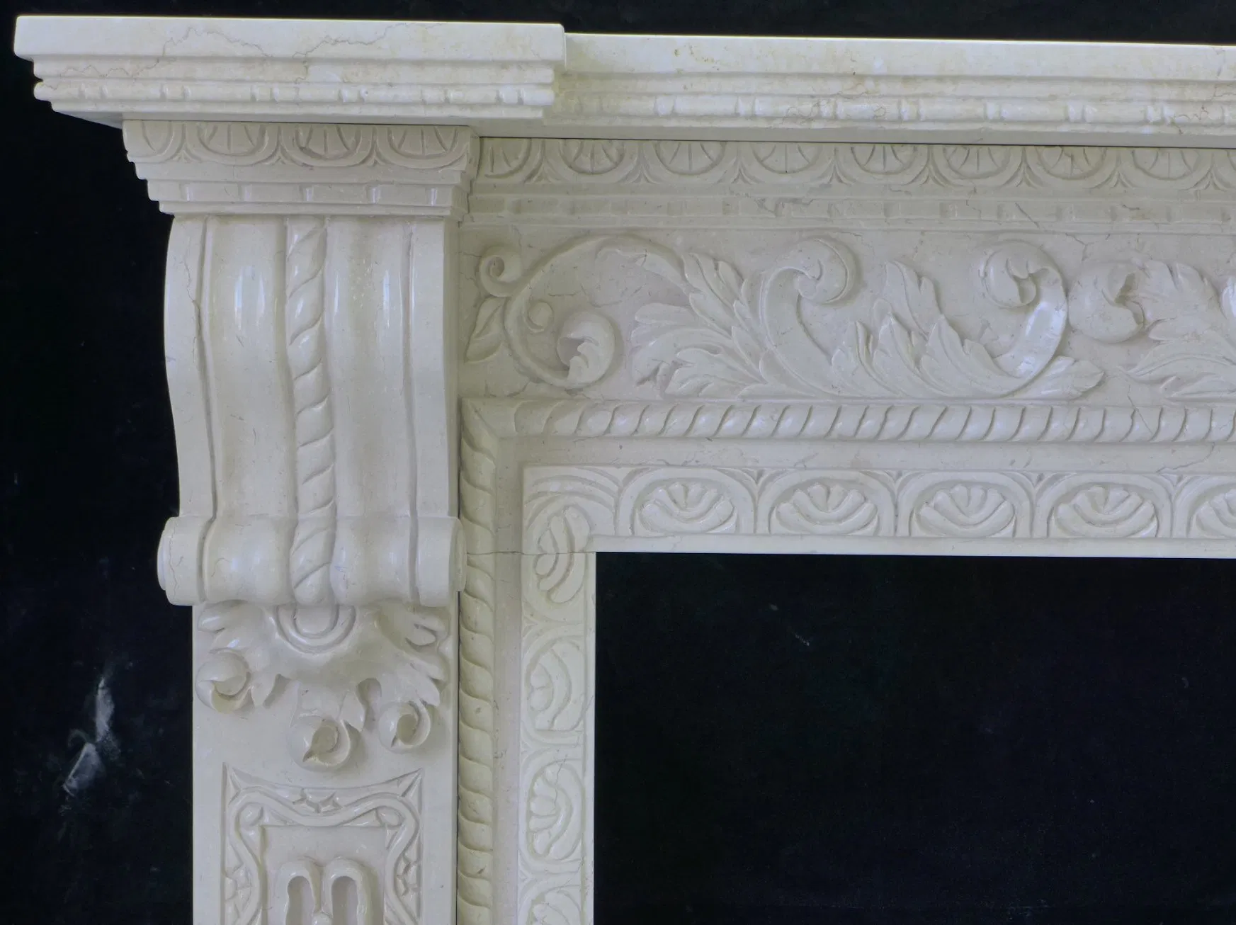 Classic Design French Style Fine Carved Marble Fireplace