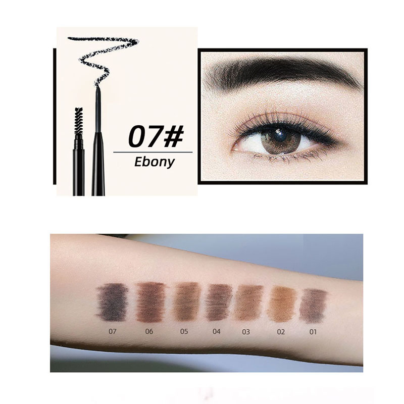 Private Label Custom Double Head Eye Makeup Brow Pen Waterproof Long Lasting Natural Eyebrow Pencil