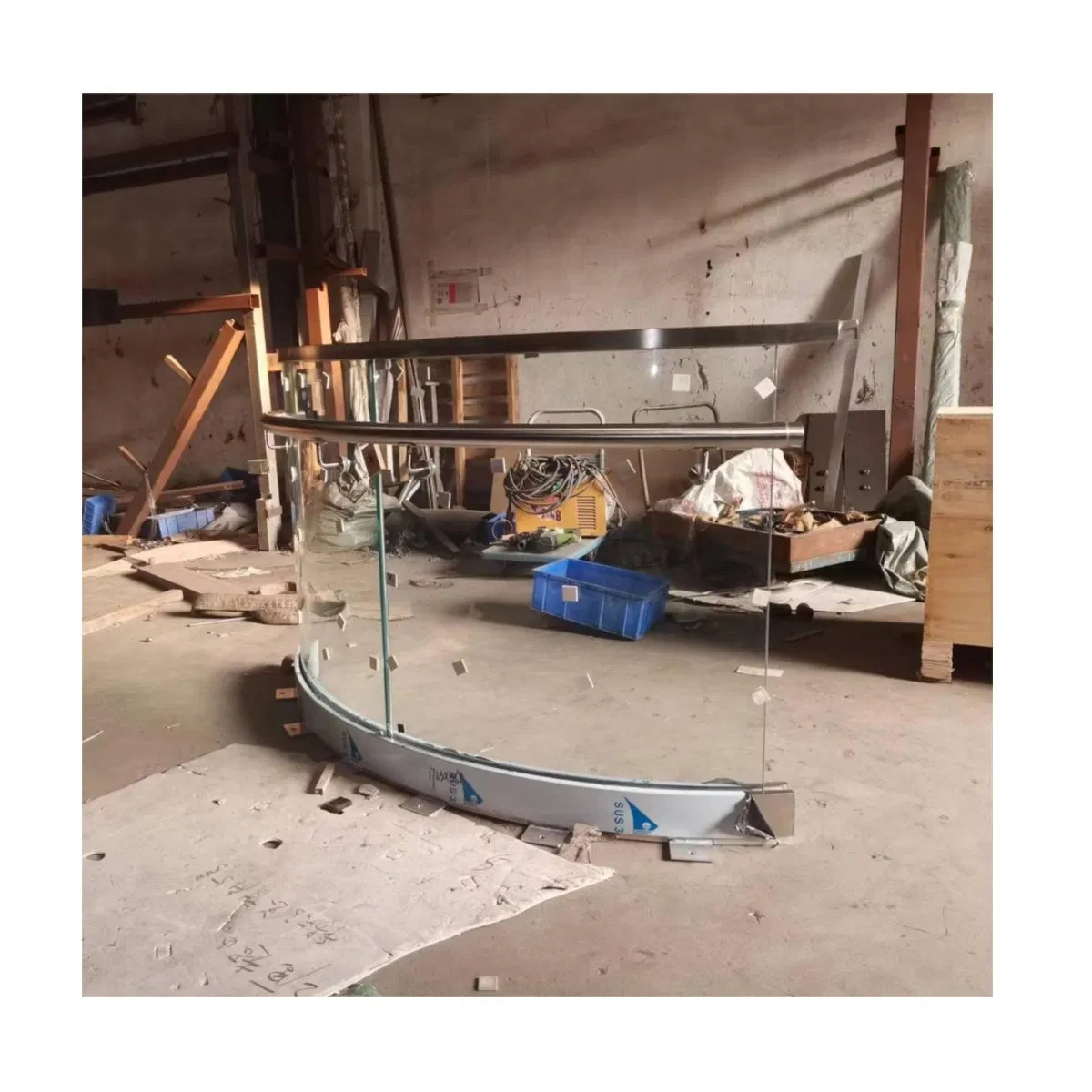 Aluminum Balustrade Balcony U Channel Base Shoe Glass Railing Profile