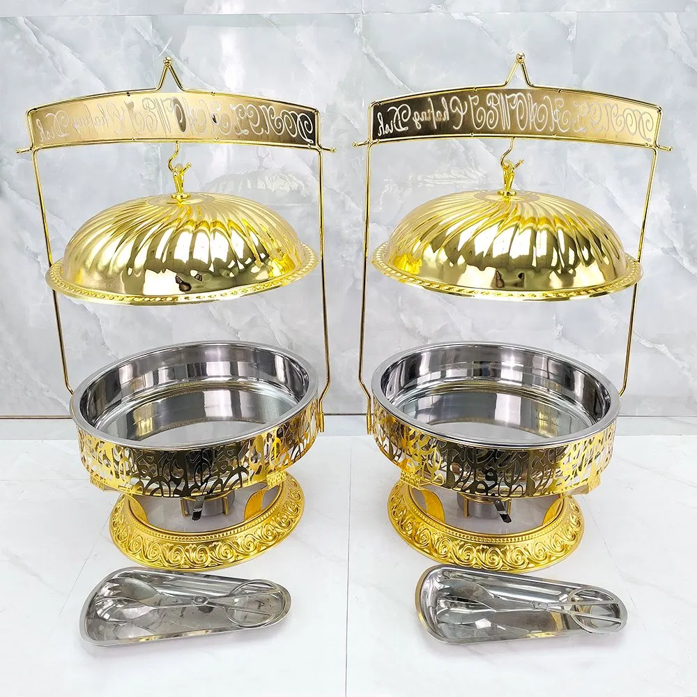 Stainless Steel Chafing Dish for Wedding Party Catering Buffet Food Warmer Set Gold