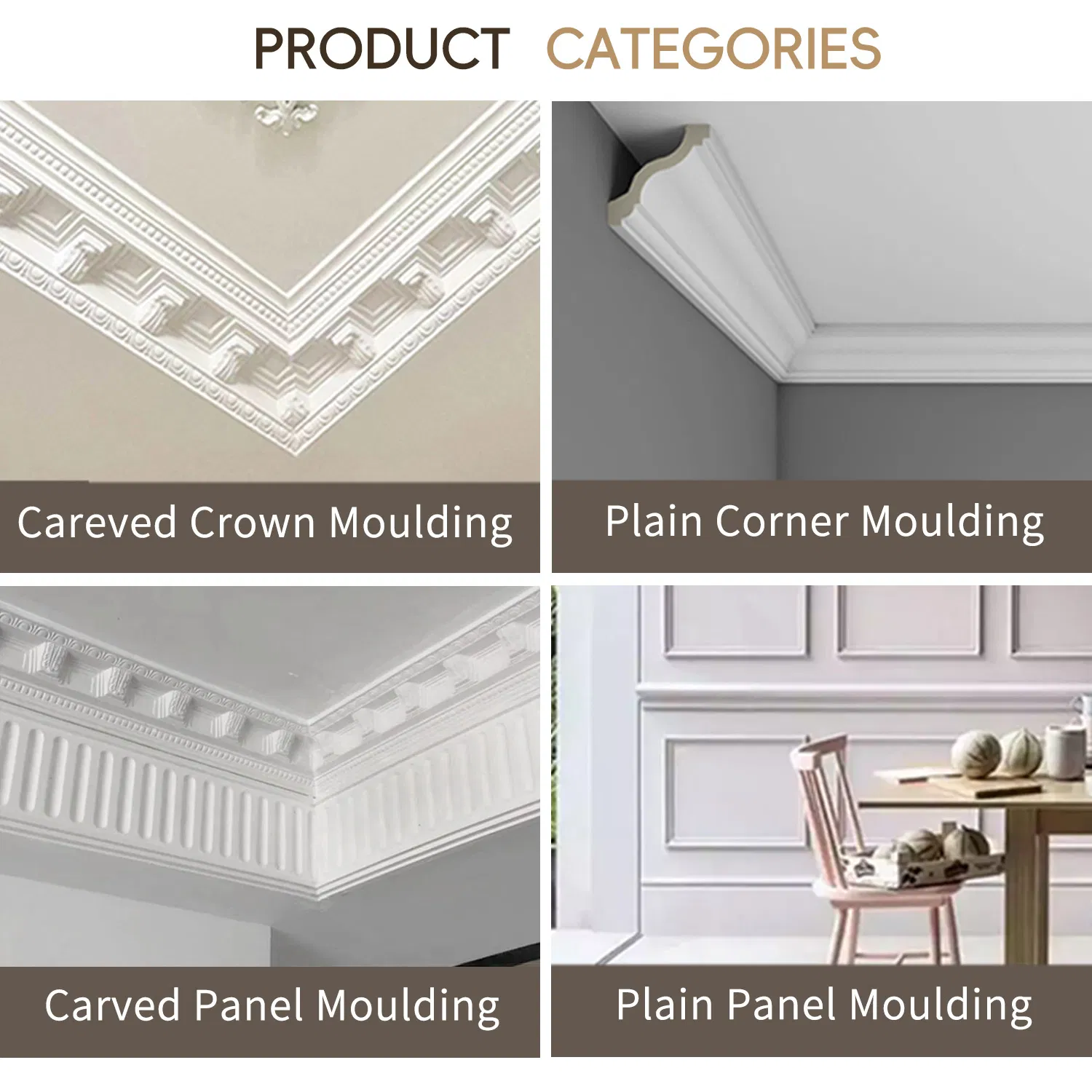 Auuan High Quality Waterproof Polyurethane Ceiling Tiles PU Medallion for Interior Decoration