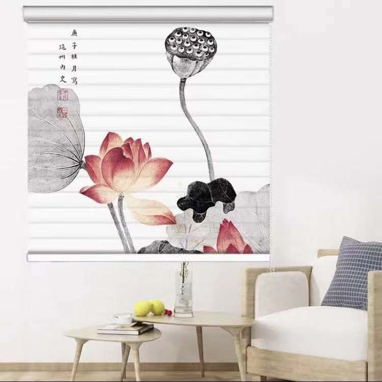 Curtain Motor Digital Printed 3D Royal Sunshade Shade