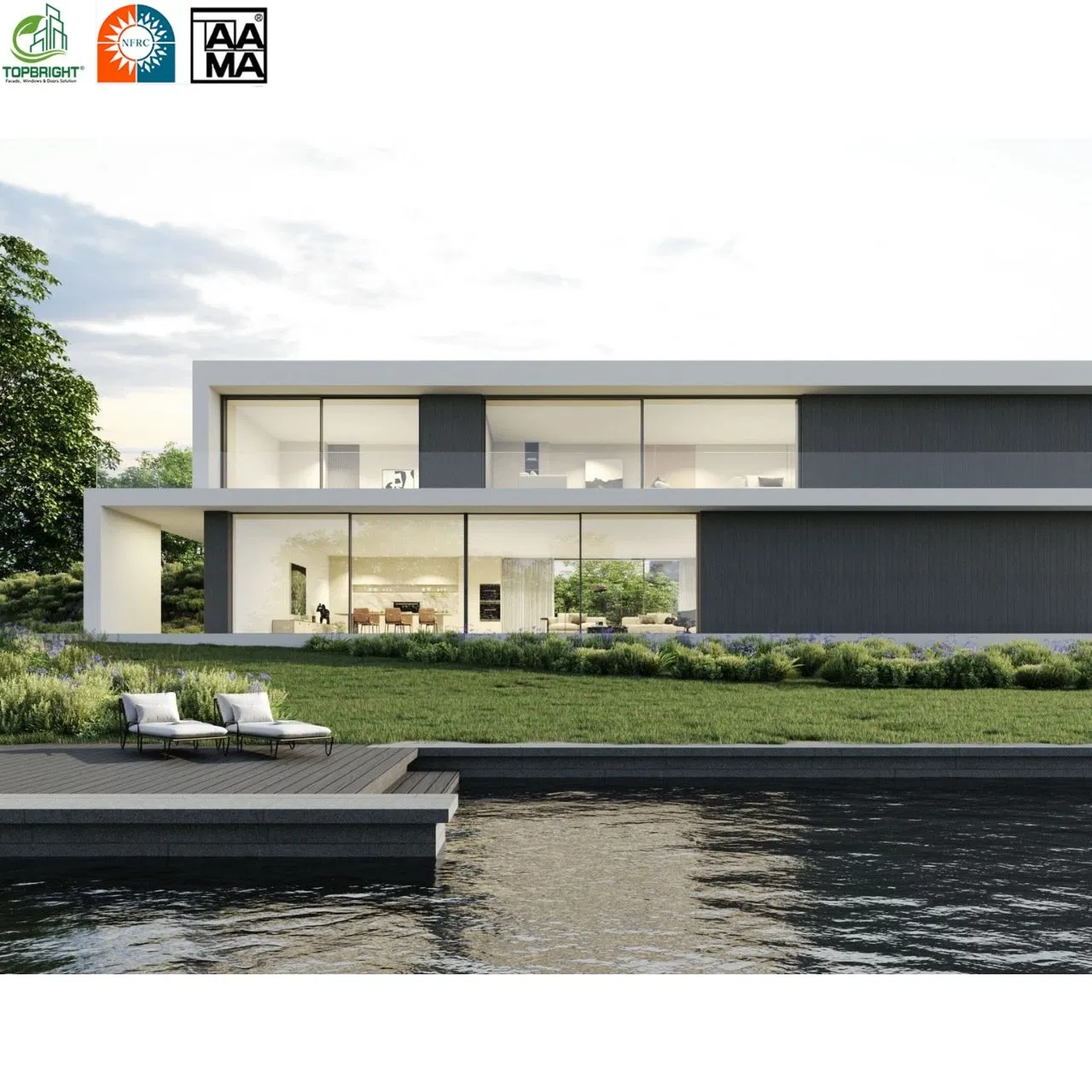 Aluminum Frameless Sliding Folding Patio Door