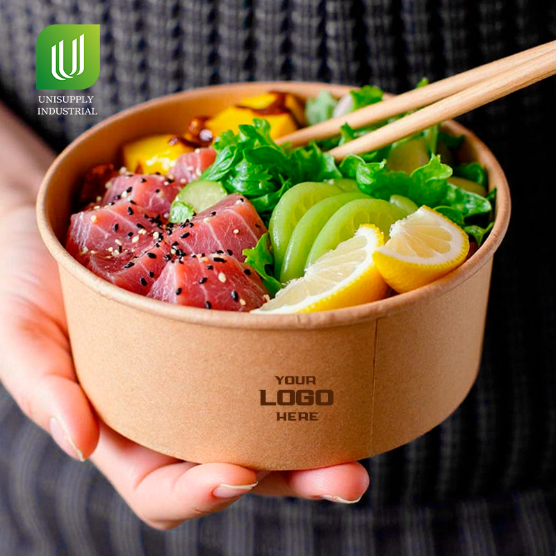 Unisupply High Quality Kraft Paper Bowl Soup Bowl for Takeaway Food