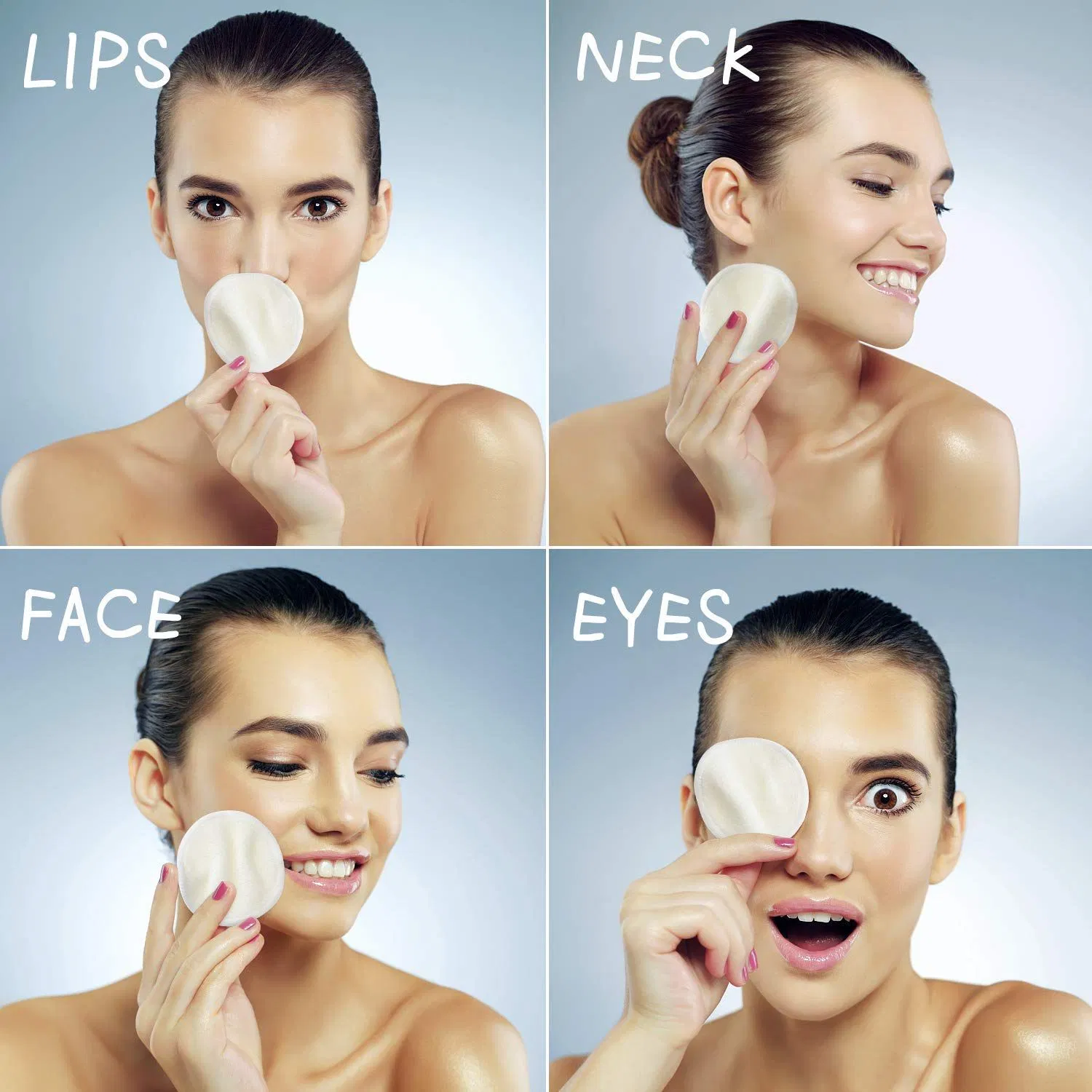 Reusable Cleaning Bamboo Fibre Cotton Facial Make up Remover Pads