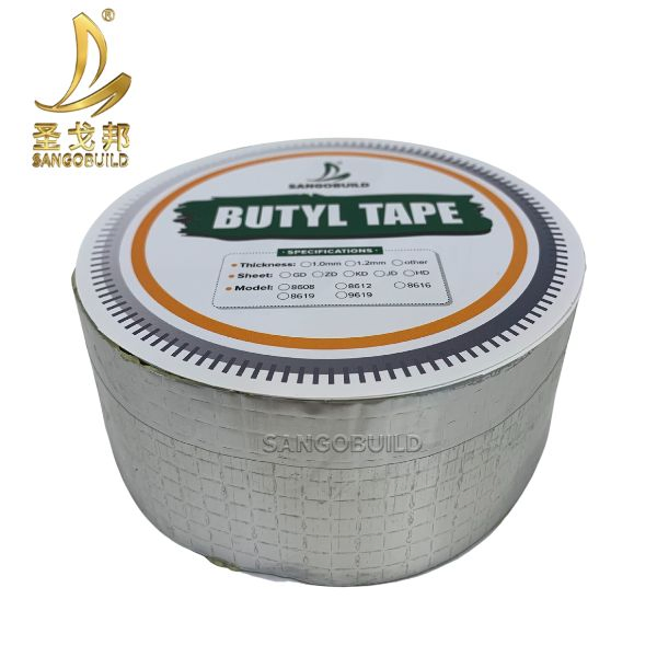 Self-Adhesive Butyl Tape Waterproof Stop Leak Seal High Temperature Aluminum Foil Butyl Rubber Roofing Tape for Roof Repair