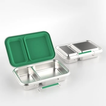 Aohea Custom Logo Microwave Safe Leakproof Stainless Steel Lunch Box for School Kids