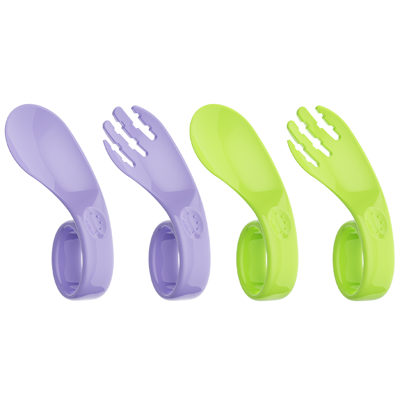 Baby-Friendly Silicone Spork for Easy Grasp and Use