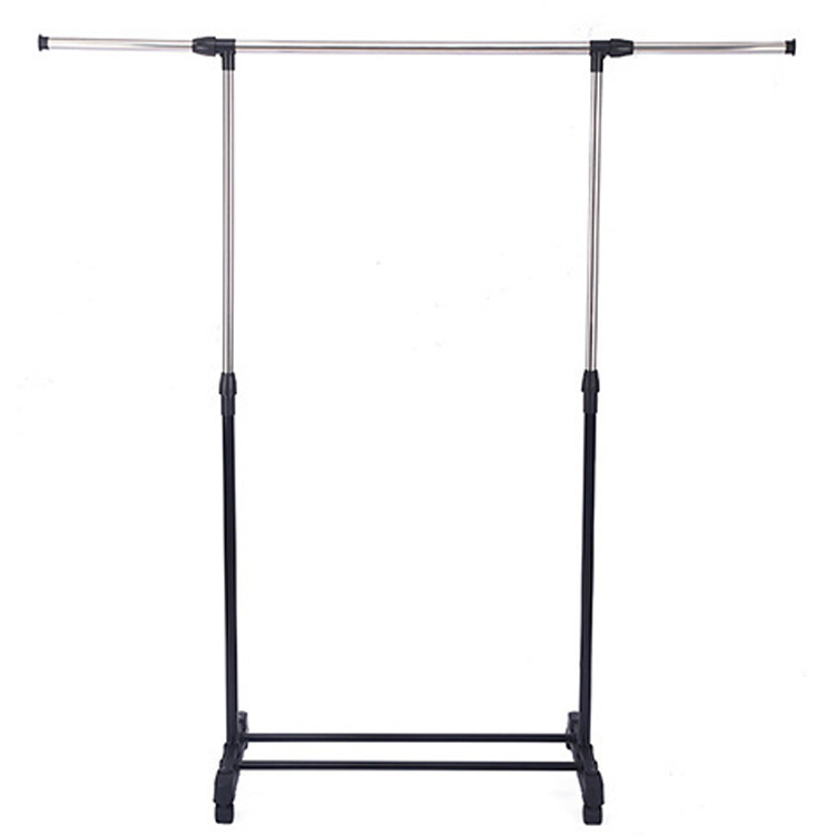 Sanipro Adjustable Rolling Clothes Drying Rack with Wheels, Clothing Organizer for Hanging Clothes Shirts Pants Skirts and Bags