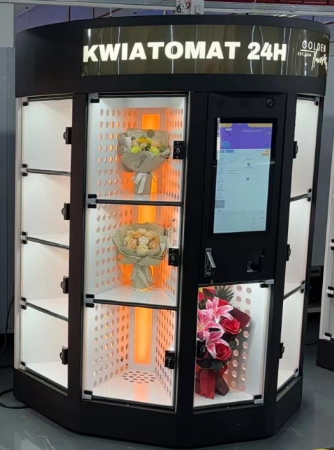 Customize Logo Smart Outdoor Using Beauty Flower Shop Fresh Flower Vending Machine