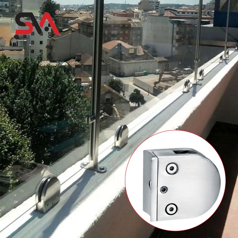 Wholesale Stainless Steel Glass Bracket for Balustrade Clip Fence Glass Railing Clamp