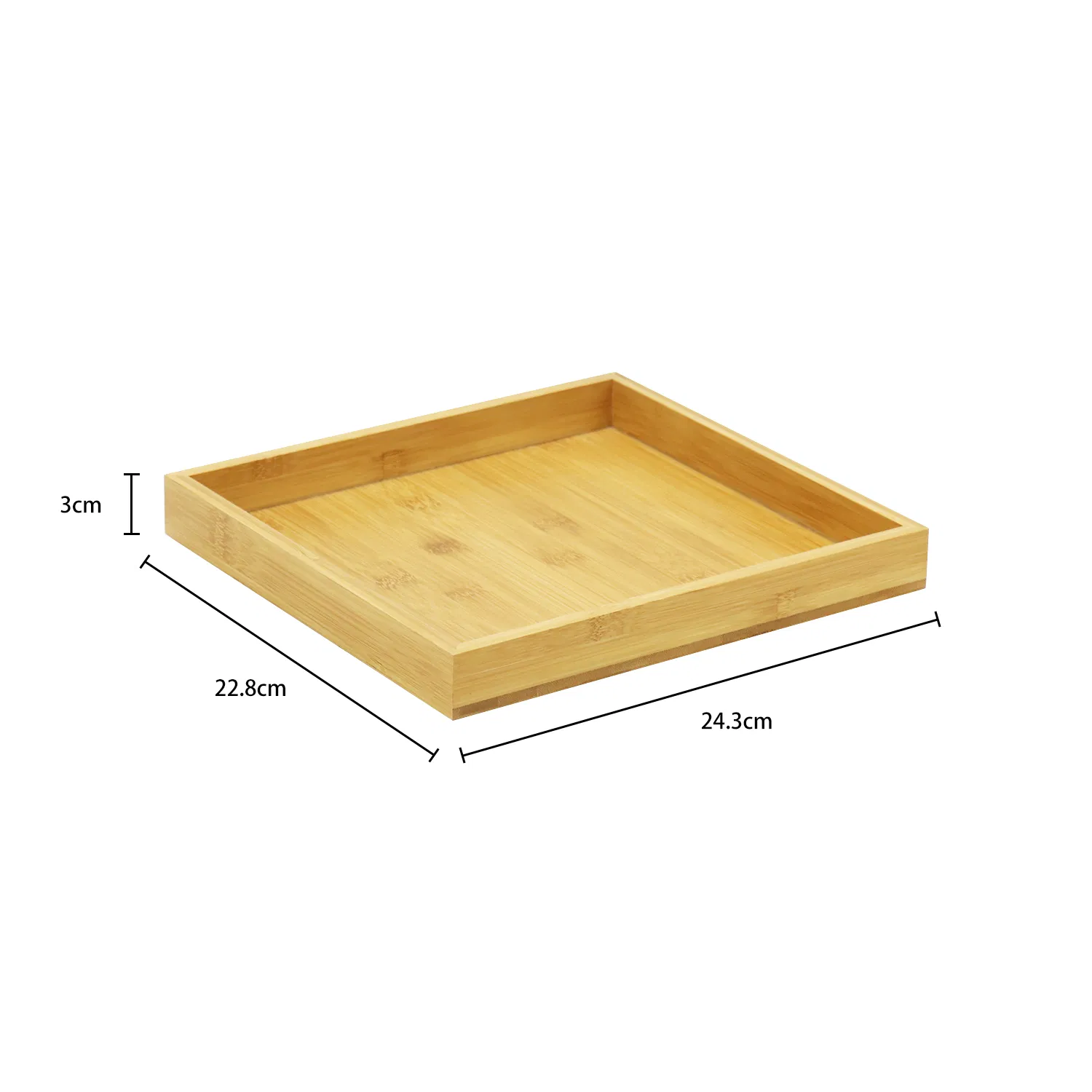 Hot Selling Bamboo Wood Serving Tray for Food Breakfast Coffee Cake