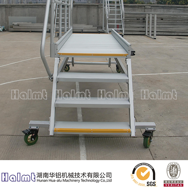 Industrial Aluminum Portable Platform Stair