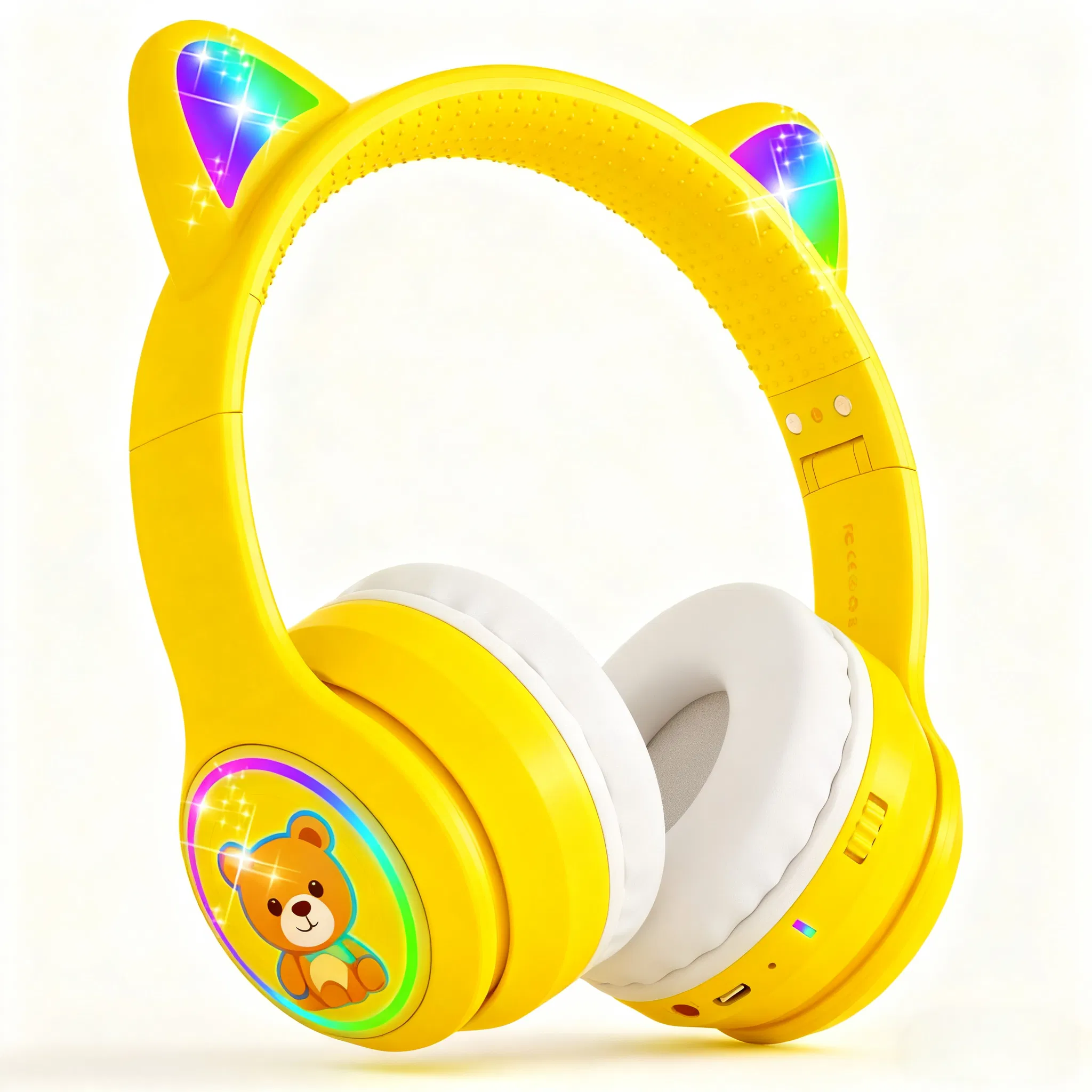 Kids Comfortable Wireless Headphones with Microphone and Durable ABS Material