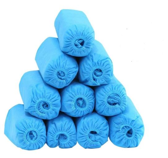 Disposable Dustproof Anti-Slip Blue Color Shoe Covers