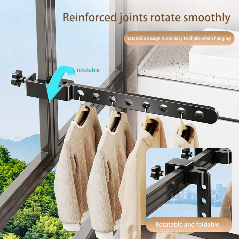 Sanipro Space Saver Removable Laundry Racks Rotatable Foldable Clothing Dryer Hanger Windproof Portable Clothes Drying Rack