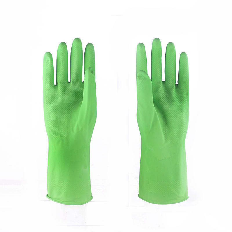 New Heat-Resistant Cleaning Dish Washing Colorful Household Natural Latex Rubber Glove