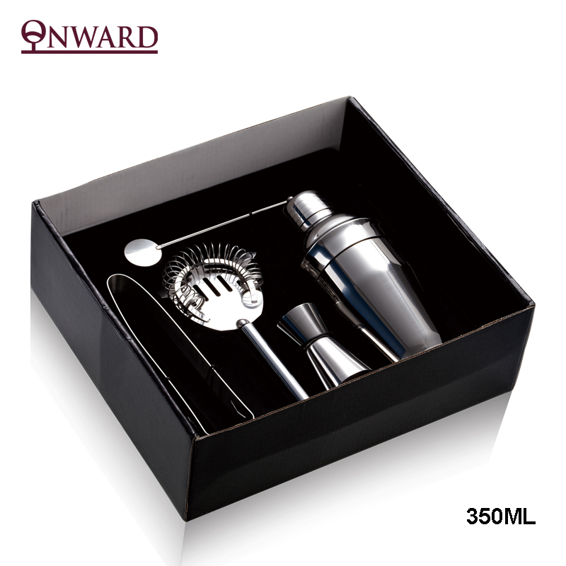 Premium 5-Piece Stainless Steel Cocktail Shaker Set for Mixology