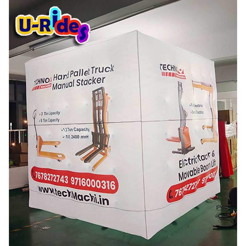 High Quality Outdoor Inflatable Helium Cube Balloon Quality Assurance for Advertising Inflatables Square Sky Balloon