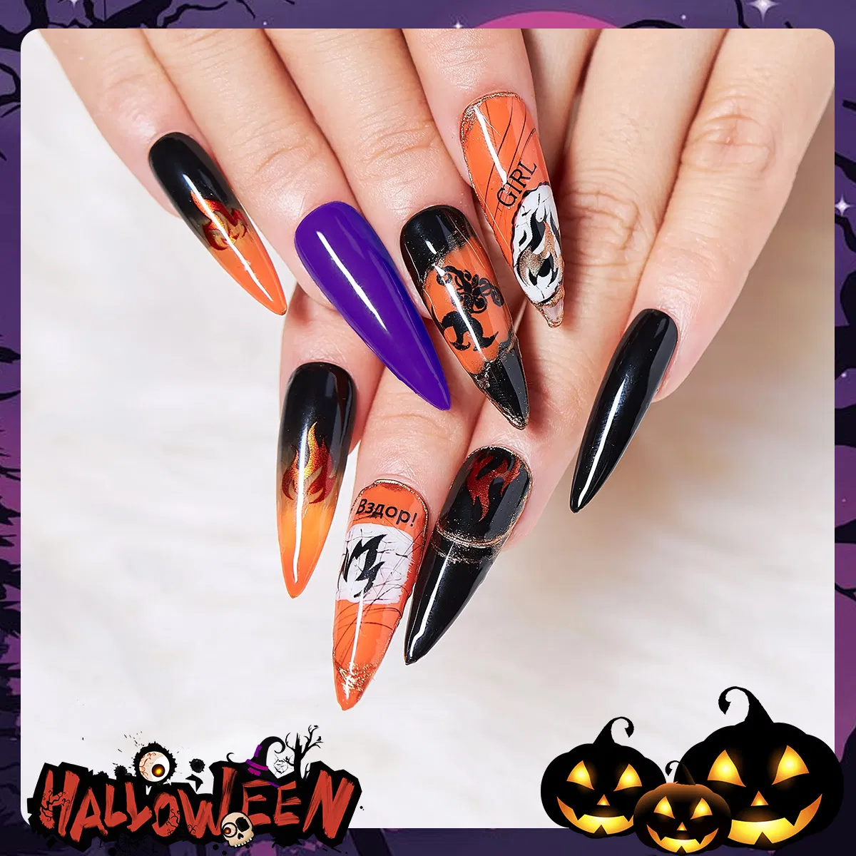 Kids Water-Based Odorless Peelable Nail Polish Quick-Dry Cute Cartoon Design for Beauty Use