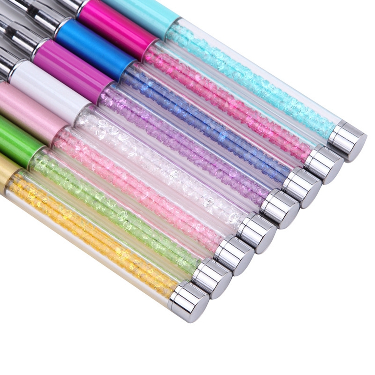 Retractable Crystal Micro Mascara Applicator Extension Spoolie Cleaning Eyelash Brush with Cap