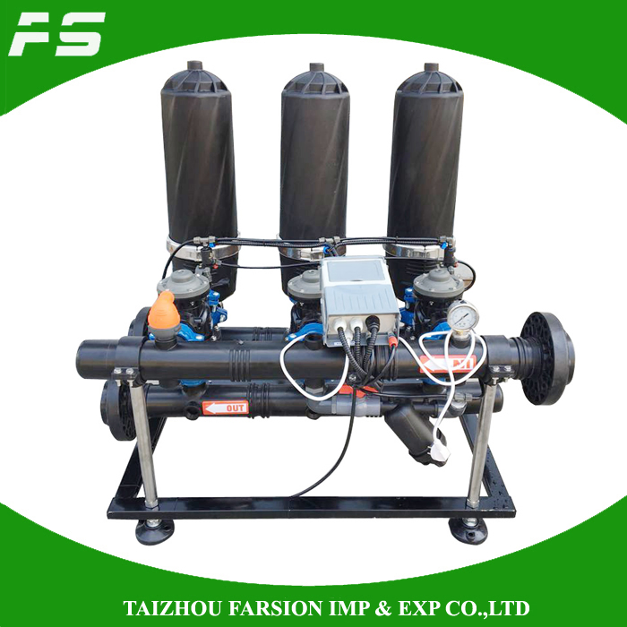 Vertical 2" &3" Flange Connection Automatic Backwash Water Irrigation Filter System