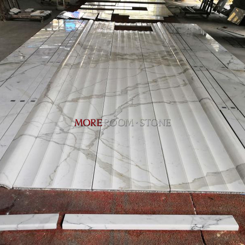 Lightweight Natural Stone Calacatta Gold Marble Composite Aluminum Honeycomb Panel for Wall Tile