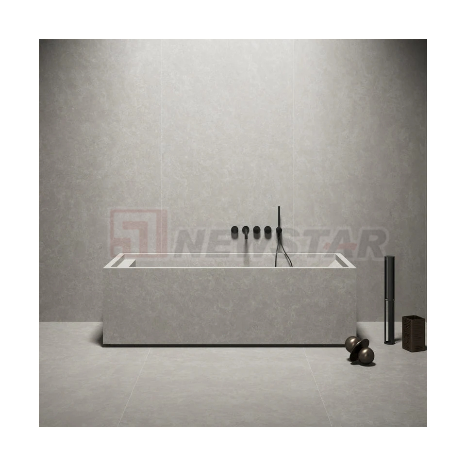 Прямоугольная ванна из серого мрамора Newstar