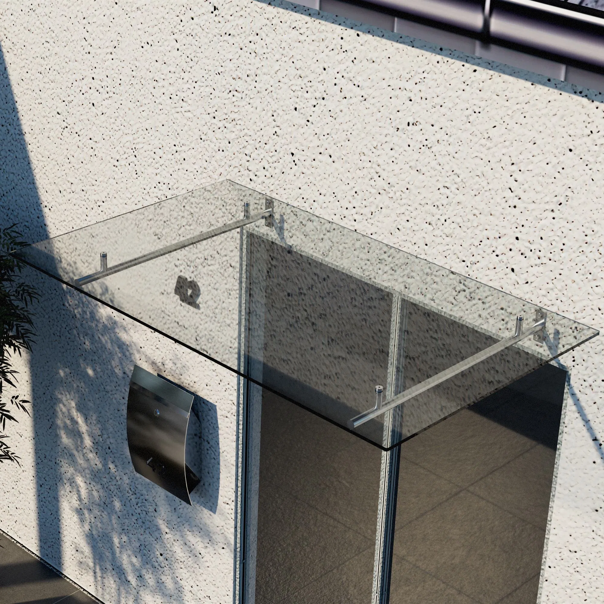 304 Stainless Steel Glass Canopy Awnings Door Canopy