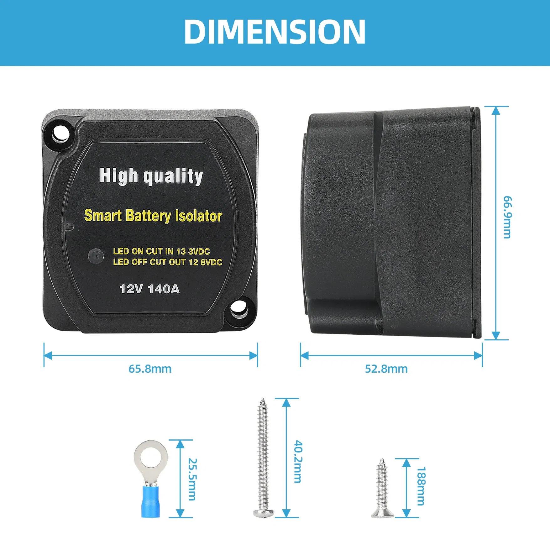 Реле заряда 12В 140А для двойного аккумулятора Daier
